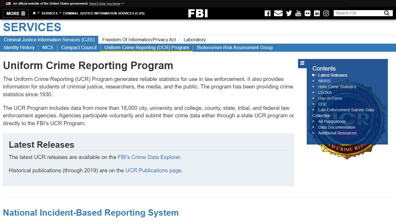 FBI — Law Enforcement Records Management System